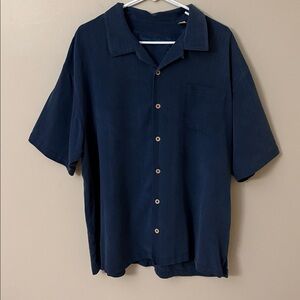 Tommy Bahama Dark Blue Silk Shirt